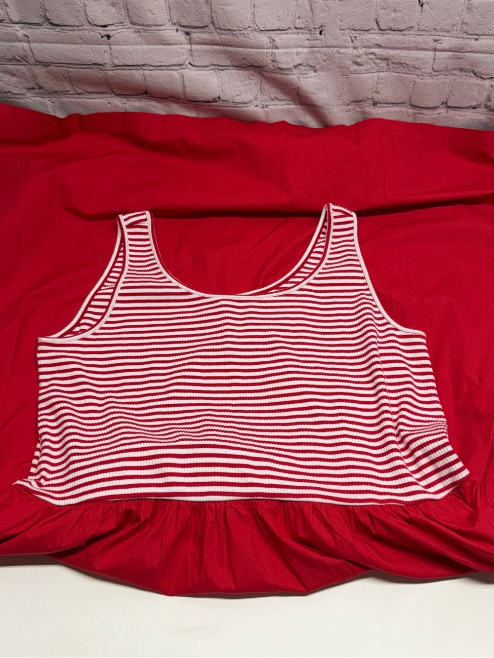 Talbots Red and White Striped midi dress size xl nwt - Picture 10 of 10